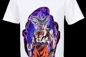 create anime streetwear style logo tshirt design