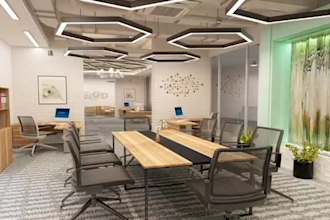 create office interior, work spaces, executive offices