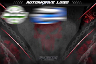 create amazing logo racing, automotive with 3d style