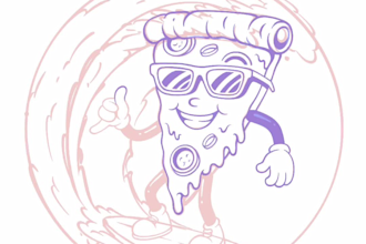 create retro vintage cartoon logo character illustration for mascot, tshirt