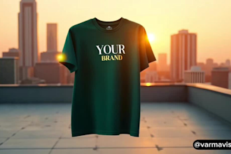 make cinematic and professional hoodie and t shirt mockups