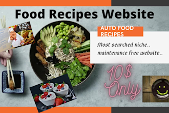 create a stunning food recipe website