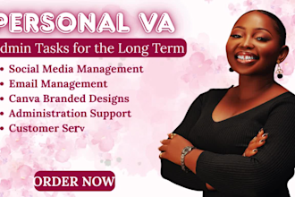 be your personal virtual assistant and executive VA for long term