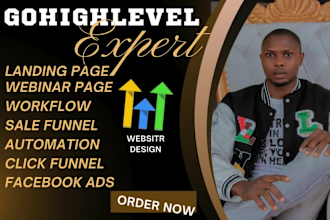 be your gohighlevel expert for ghl website and sales funnel landing page fb ads