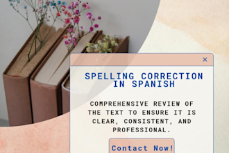 proo fread and correct spanish grammar and spelling manually