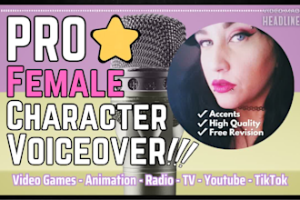 voice a character for your video game or animation