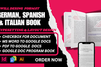 format design manuscript google docs, book typesetting layout design ms word