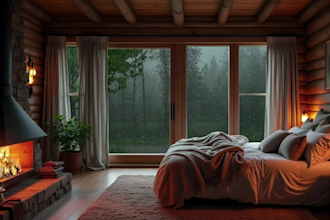 create HD rain relaxation music video for your channel