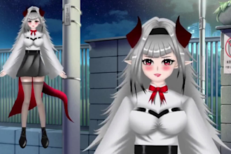 design your vtuber model live2d in anime style ready to rig