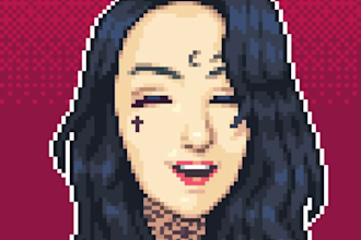 create a pixel art animation for pngtuber