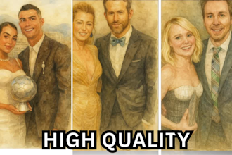 create a romantic watercolor portrait of you