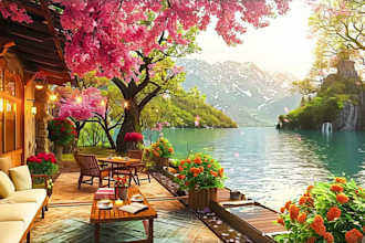 create rain coffee shop with jazz music