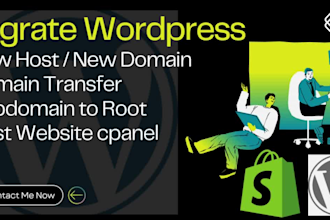 migrate your wordpress site wix shopify html  transfer hosting with ease