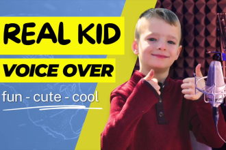 record a kid voice over real american boy voice over