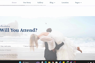 create a wedding website for the digital invitation and rsvp