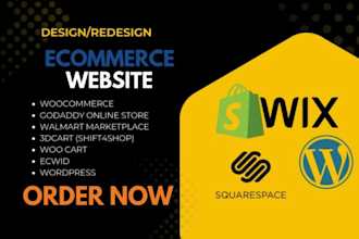 build ecommerce webssite wix website square online ecwid bigcartel wooocart