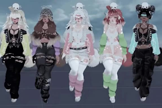 create vrc model, vrchat avatar, vr avatar furry avatar, nsfw, 3d humanoid model