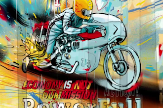 create colorful motor sport illustrations for you