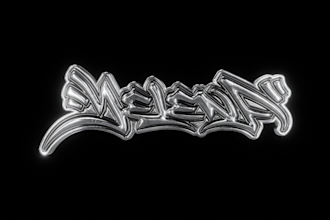 design 3d chrome logo spinning animation
