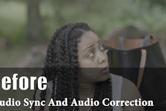 do audio editing ,audio syncing , background noise removing