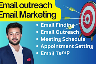 do email outreach, schedule meeting, appointment setting, calender management