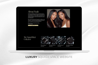 design premium squarespace website for your hair business or wig store