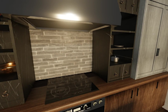 create 3d model, render, visualization kitchen room etc