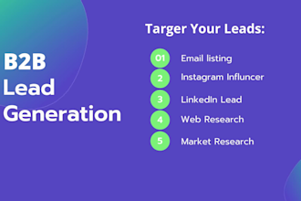 provide b2b lead generation for any industry
