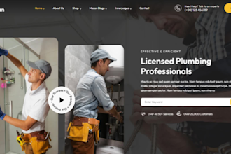 design plumbing, handyman website, home repair, roofing website, construction