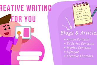 do unique movie, anime, and TV series contents writing