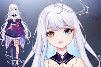 draw and rig  2d vtuber model, 2d vtuber rigging, 2d avatar, vtuber model