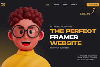 design a clean, responsive, and user friendly website using framer or webflow