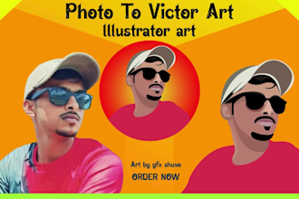 do photo art cartoon victor  i can with adobe lllustrator