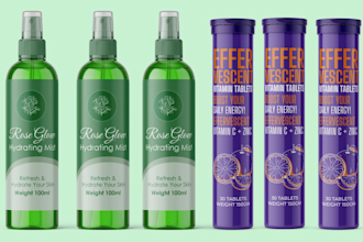 do cosmetic, pharmaceutical, cbd oil, hemp oil label and packaging design