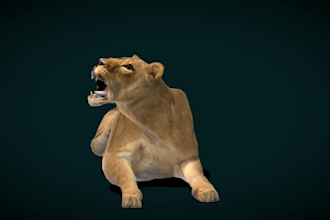 create 3d animal model, animal animation, 3d cute, 3d animal fur xgen, 3d model