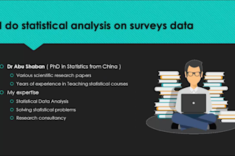 do statistical analysis of survey data and market research