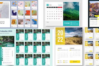 design pro creative print ready digital calendar, desk,wall