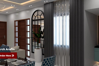 do kitchen interior bedroom livingroom bathroom 3d design