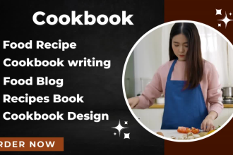 design, write recipes for cookbook recipes and ebook food recipe design