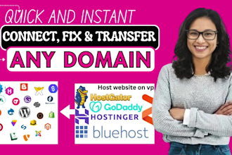 connect domain, do domain transfer, redirect domain, connect domain, fix domain
