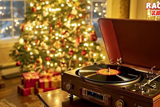 create ai generated christmas lyric music video  for christmas and new year