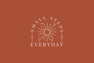 bohemian logo design hand drawn, custom, and unique branding