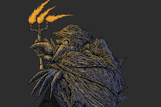 drawing dark and brutal art for your brand, band, music