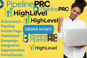 setup automation, sales funnel on pipelinepro and gohighlevel CRM