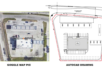draw site plan google maps in autocad 2d