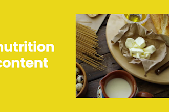 write food recipe blog post, nutrition content, and articles