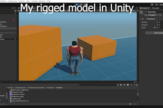 rig your 3d model for games or animation