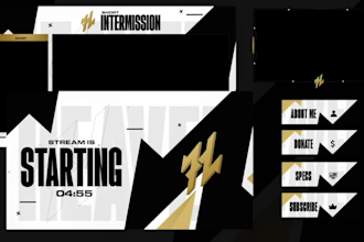create animated twitch overlay, logo, emotes for stream
