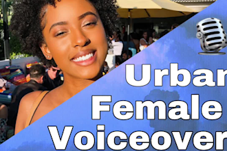 young urban female american voiceover in under 24 hours