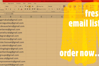 collect niche targeted email list, lead genaration, verified email, email
